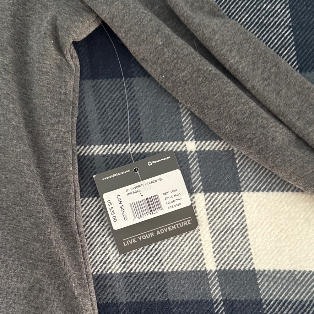 Eddie Bauer Classic Long Sleeve Tees - Black, Gray NWT, Olive Bundle of 3 - Picture 2 of 6